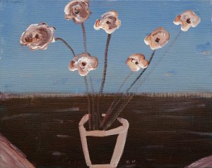 Bladlös blomma, 2009, målning