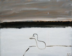 Kväll vid vatten, 2011, målning